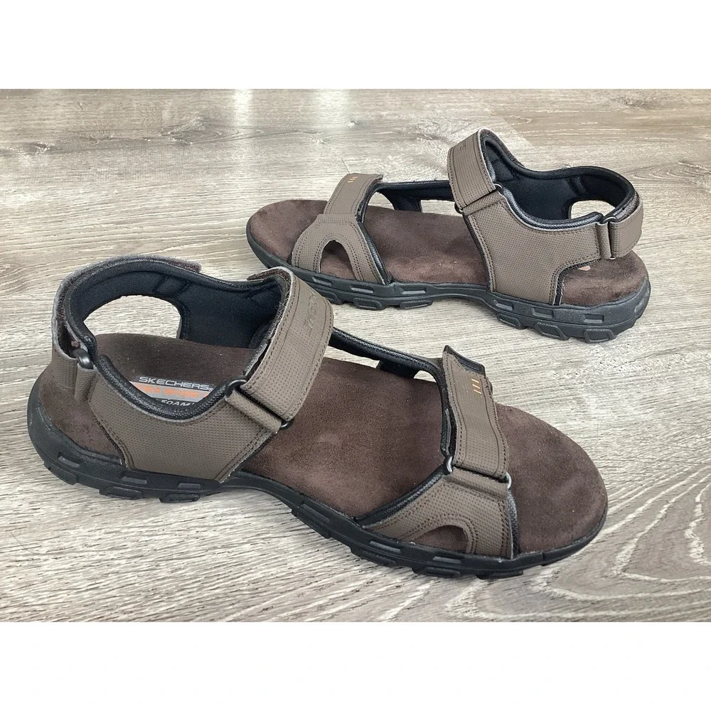 Skechers Relaxed Fit Brown Extra Wide Lightweight Shoes 64487EWW Men's Size 13